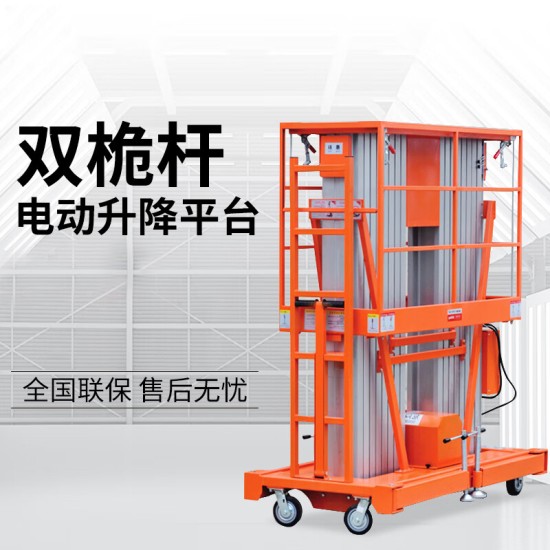 双桅杆式高空作业平台升高8米m载重200-300kg