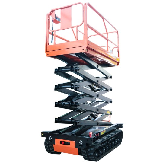 履带式剪叉高空作业平台载重320kg平台最大高度11m