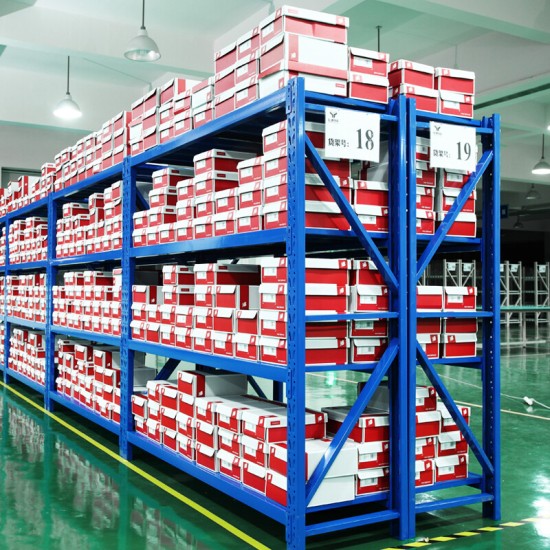 中型仓储货架展示架储物架置物架子承载250kg蓝色120*50*200=4层副架可定制