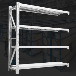 重型货架仓储展示架储物架置物架子承载1吨可定制白色200*60*200四层副架