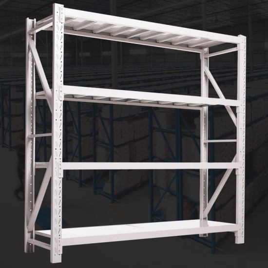 中型仓储货架展示架储物架置物架子承载250kg白色150*60*200=4层副架可定制
