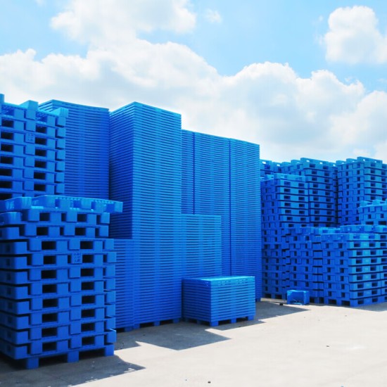 塑料托盘仓库防潮板叉车托盘栈板物流垫仓板 网格川字1200*1000*150+8钢