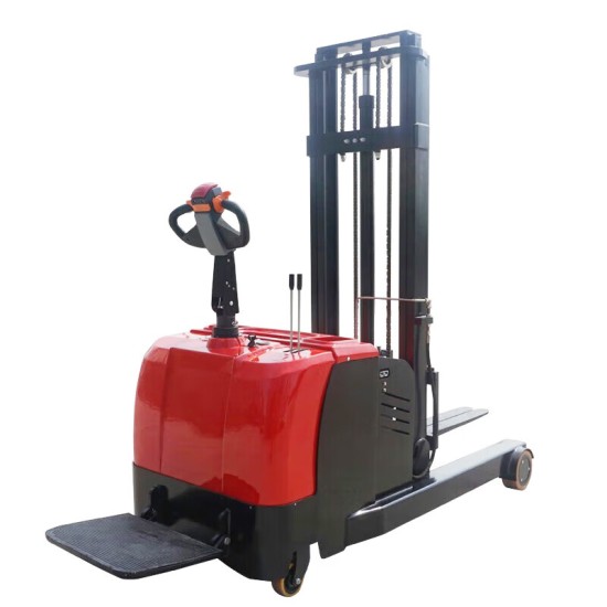 电动堆高车载重2吨升高2米24伏180安时HZQY2020站驾式前移款托盘搬运叉车
