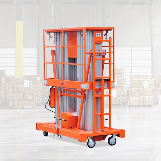 高空作业平台桅杆式载重300KG升高14米HZG14-2双桅杆升降机