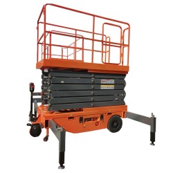 高空作业平台剪叉式载重500KG升高7.5米HKG0.5-7.5登高车电动辅助行走升降机