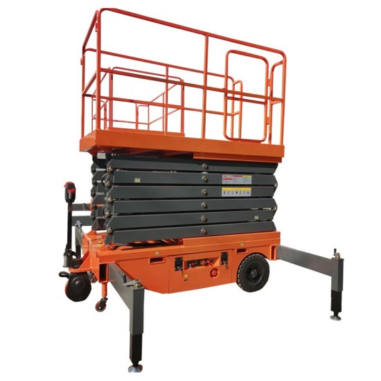 高空作业平台剪叉式载重500KG升高7.5米HKGJ0.5-7.5登高车电动辅助行走升降机
