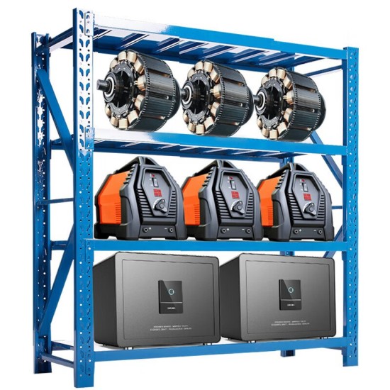 货架仓储仓库重型货架货物架储物架子均载520kg/层 白色200*60*200四层主架