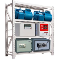 仓储货架仓库库房货架储物展示架重型货物架子均载400kg/层 白色120*50*200四层副架