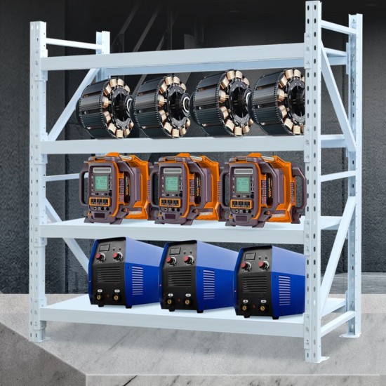 重型仓储货架仓库储物架库房货架展示架储物架子均载1200kg/层 蓝色200*60*200cm四层主架