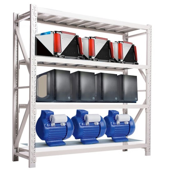 重型仓储货架仓库库房置物架货物储物架铁架子均载300kg/层蓝色150*50*200四层主架