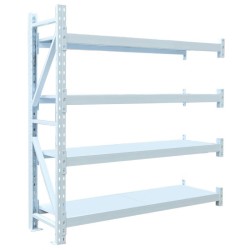 重型仓储货架仓库储物架库房货架展示架储物架子均载700kg/层 白色120*60*200cm四层主架