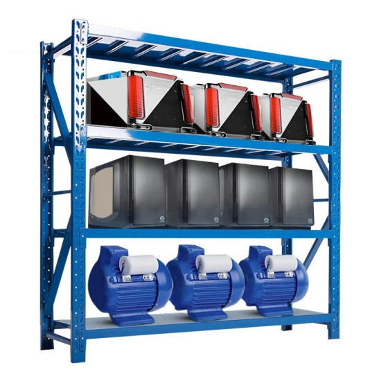 货架仓储仓库货架货物储物置物架铁架子均承载180kg蓝色100*40*200=4层主