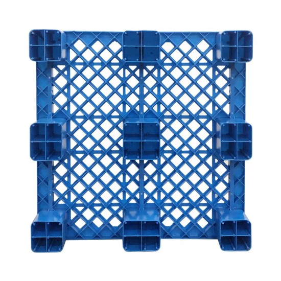 塑料托盘仓库防潮板叉车托盘栈板物流垫仓板 大九脚平面平面网格1000*800*140mm