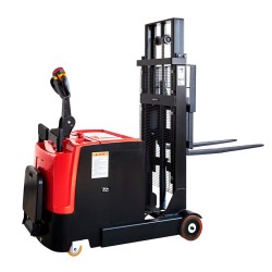 电动堆高车载重2吨升高3米铅酸电池24伏120安时CDD2030D站驾式托盘搬运叉车