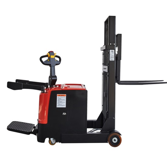 电动堆高车载重1吨升高3米铅酸电池24伏120安时CDD1030D站驾式托盘搬运叉车