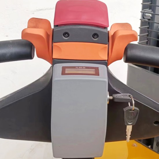 电动堆高车载重1吨升高3米铅酸电池24伏160安时HZBDG1030步行式托盘搬运叉车