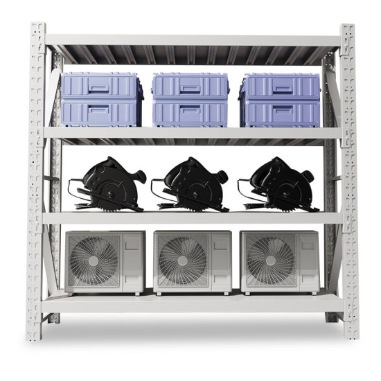 货架仓储仓库置物架重型储物架多层架子 白色200*50*200cm四层主架承重500kg/层