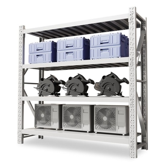 货架仓储仓库置物架重型储物架多层架子 白色200*50*200cm四层主架承重500kg/层