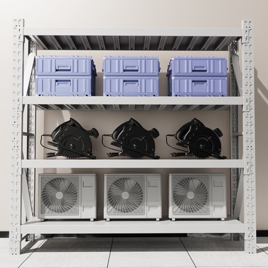 货架仓储仓库置物架重型储物架多层架子 白色200*50*200cm四层主架承重500kg/层