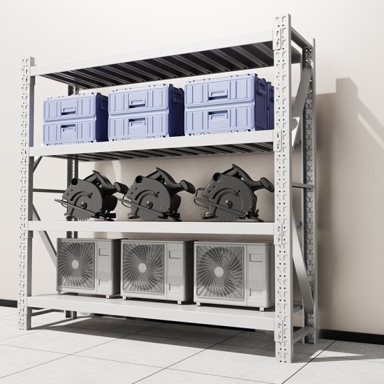 货架仓储仓库置物架重型储物架多层架子 白色200*50*200cm四层主架承重500kg/层