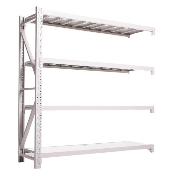 货架中型置物架展示架超市置物架仓库货架多层收纳架阳台储物架300KG/层白色120*60*200cm四层副架