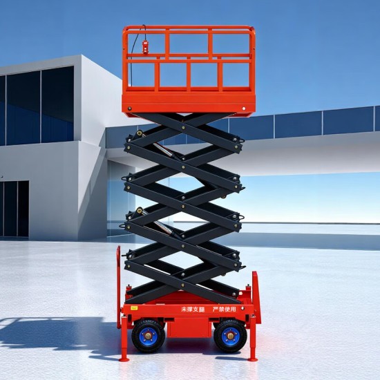 高空作业平台剪叉式载重承载500KG升高9米HGTJ0.5-9JZ交直流两用移动式登高车