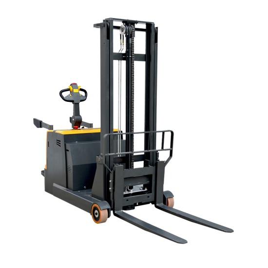 电动堆高车载重2吨升高3米铅酸电池24V210AH HGTQDZ2030站驾式电转向托盘搬运叉车