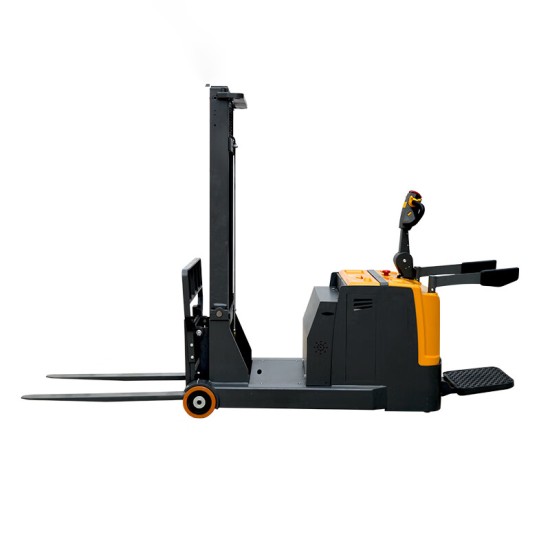 电动堆高车载重2吨升高3米铅酸电池24V210AH HGTQDZ2030站驾式电转向托盘搬运叉车