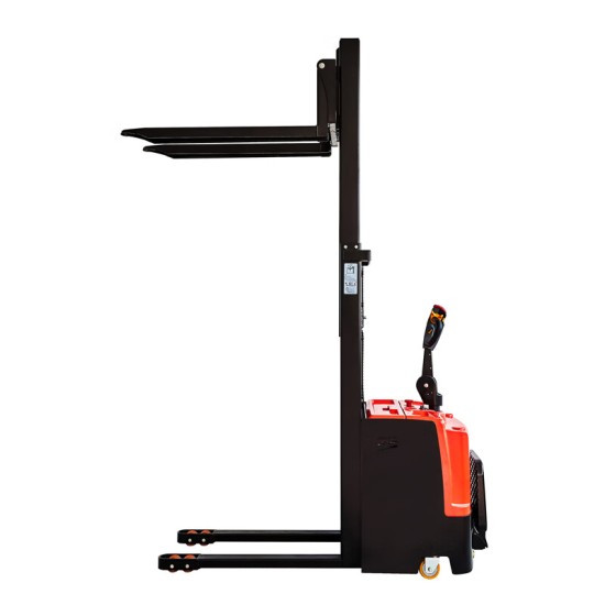 电动堆高车载重2吨升高5米铅酸电池24V210AH HGTQDZ2050站驾式托盘升降车