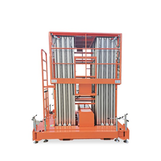 高空作业平台双桅杆载重300KG升高10米HGTW10-2Z直流款登高车电动升降机