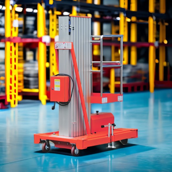 高空作业平台桅杆式载重125KG升高8米HZWG8-1登高车直流款单桅杆升降机