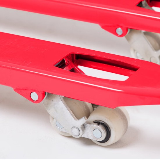 手动地牛 2.5吨液压托盘搬运叉车 一体式油缸黄色外宽550叉长1150mm 尼龙轮