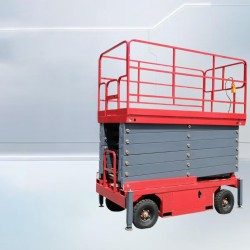 高空作业平台剪叉式载重500KG升高8米HZGKP0.5-8登高车交直流两用款升降机