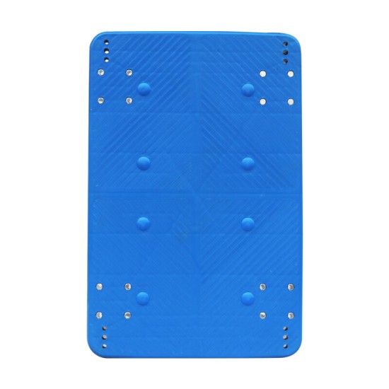 黑色平板手推车 搬运拉货拖车拉杆折叠小推车 90*60四角加固 5寸轻音轮 承重800斤