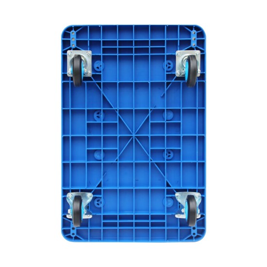 黑色平板手推车 搬运拉货拖车拉杆折叠小推车 90*60四角加固 5寸轻音轮 承重800斤