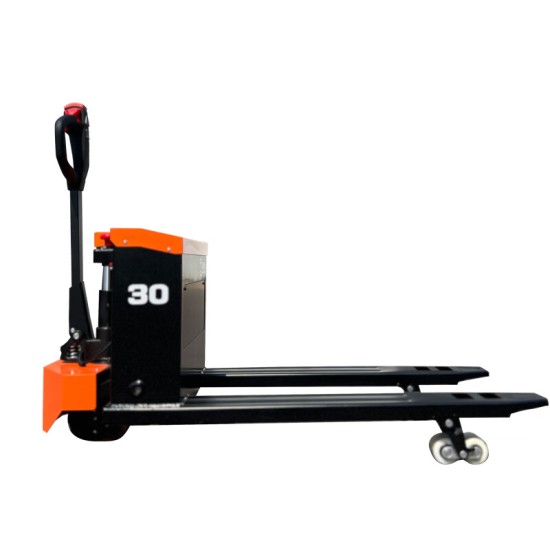 半电动地牛3吨48V20AH铅酸电池托盘搬运叉车CBD30A-BY2越野款外宽680叉车1150mm