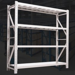 白色中型货架仓储展示置物架 200*60*200cm 四层主架均载200KG/层