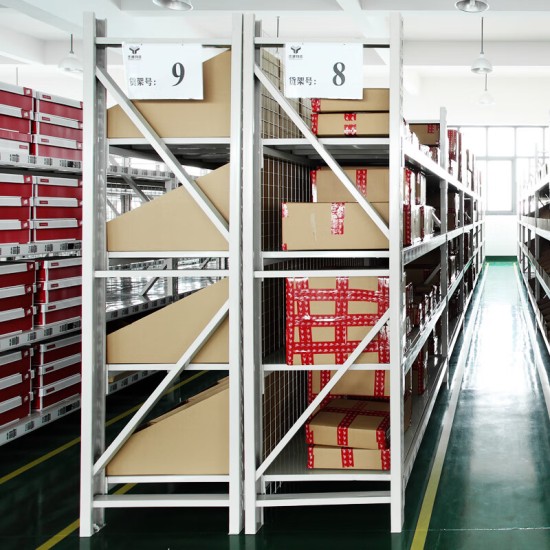 白色轻型货架仓储展示置物架 120*50*200cm 四层副架均载180KG/层