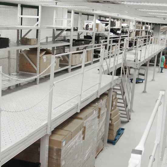 白色中型货架仓储展示置物架 200*50*200cm 四层主架均载350KG/层