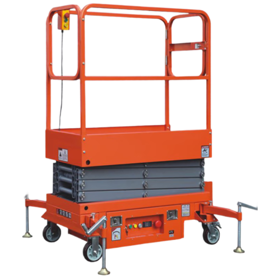 电动剪叉式升降平台升降机MINI移动高空作业平台车叉车登高车 载重300K升高3.9米