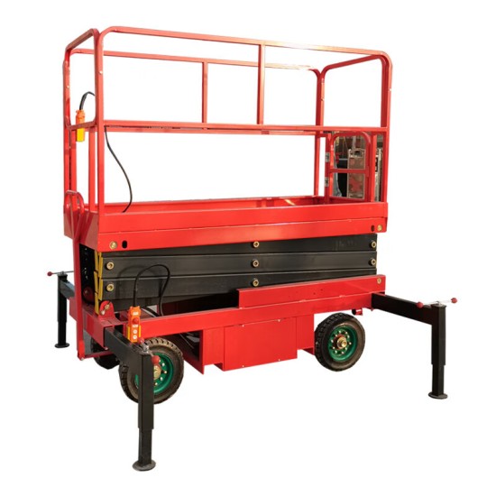 剪叉式电动升降机移动升降平台车登高车高空作业设备移动式 500KG 升高8米交流