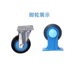 多层手推车单扶手双层150KG尼龙支架脚轮